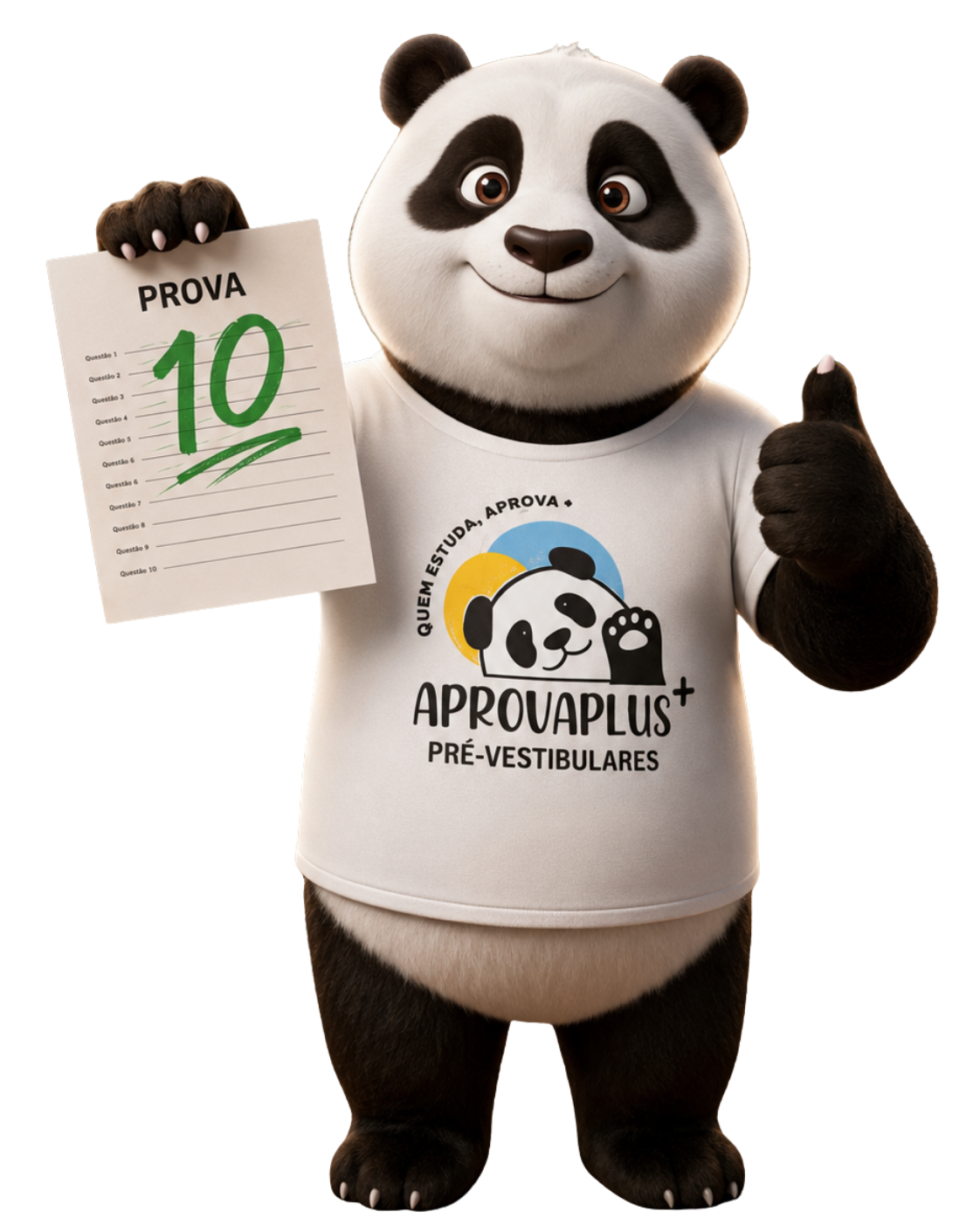 Mascote Aprova Plus — Simulados